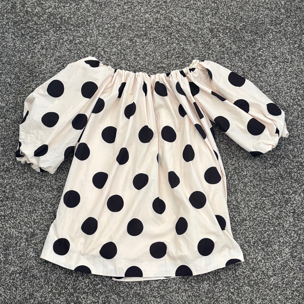 Anthropologie Black Polka Dot dress